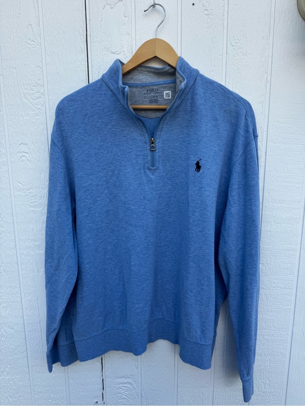 Polo by Ralph Lauren Light Blue Quarter-Zip Sweater